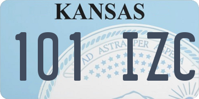 KS license plate 101IZC