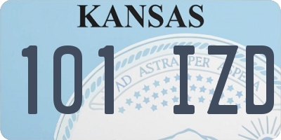 KS license plate 101IZD