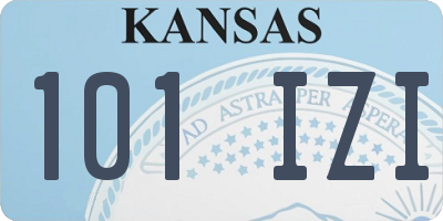 KS license plate 101IZI