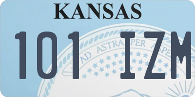 KS license plate 101IZM