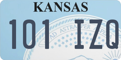 KS license plate 101IZQ