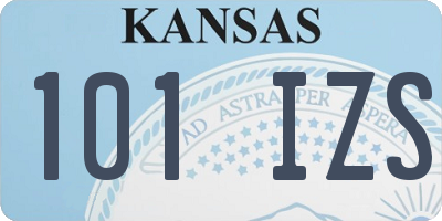 KS license plate 101IZS