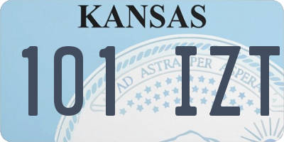 KS license plate 101IZT