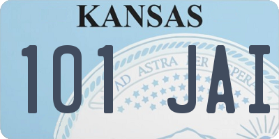 KS license plate 101JAI