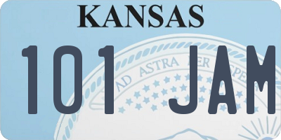 KS license plate 101JAM