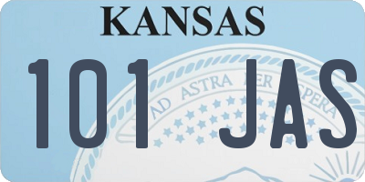 KS license plate 101JAS