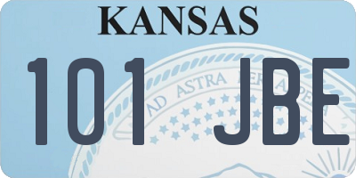 KS license plate 101JBE