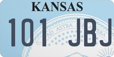 KS license plate 101JBJ