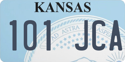 KS license plate 101JCA