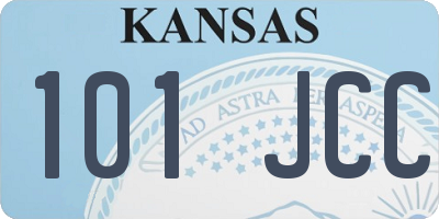 KS license plate 101JCC