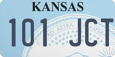 KS license plate 101JCT
