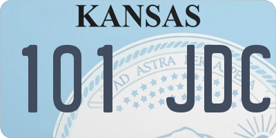 KS license plate 101JDC