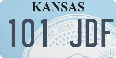 KS license plate 101JDF