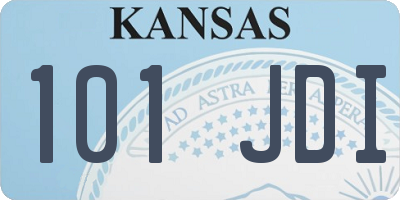 KS license plate 101JDI