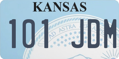 KS license plate 101JDM