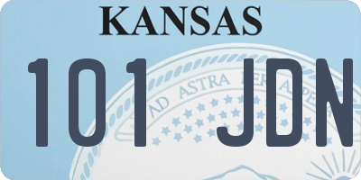 KS license plate 101JDN