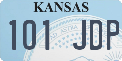 KS license plate 101JDP