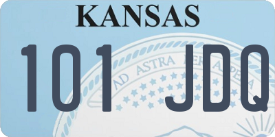 KS license plate 101JDQ