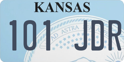 KS license plate 101JDR