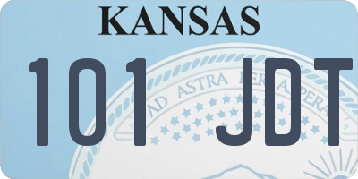 KS license plate 101JDT