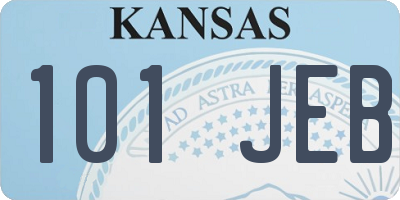 KS license plate 101JEB