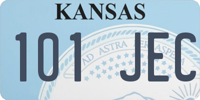 KS license plate 101JEC