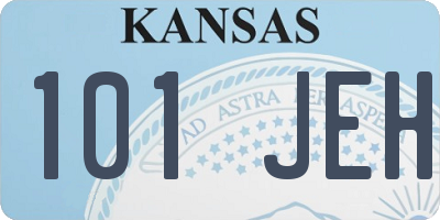 KS license plate 101JEH