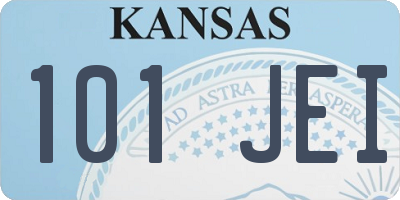 KS license plate 101JEI