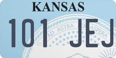 KS license plate 101JEJ