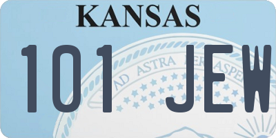 KS license plate 101JEW