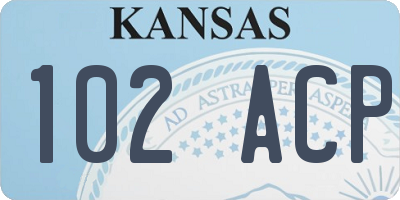 KS license plate 102ACP