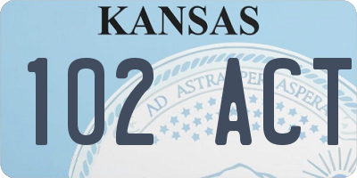 KS license plate 102ACT
