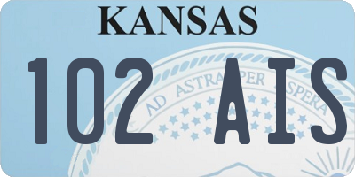 KS license plate 102AIS