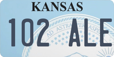 KS license plate 102ALE