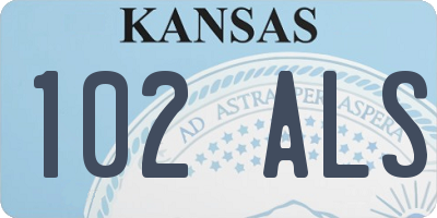 KS license plate 102ALS