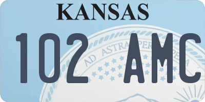 KS license plate 102AMC