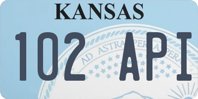 KS license plate 102API