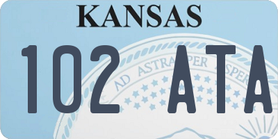 KS license plate 102ATA