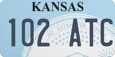 KS license plate 102ATC
