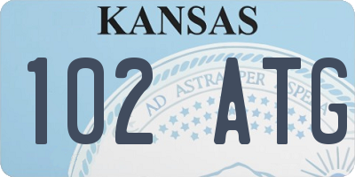 KS license plate 102ATG