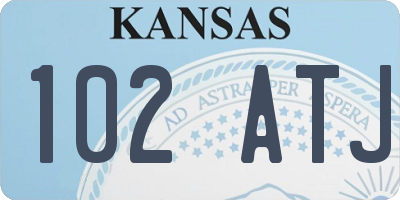 KS license plate 102ATJ