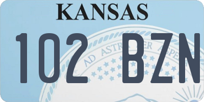 KS license plate 102BZN