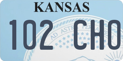 KS license plate 102CHO