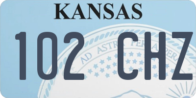 KS license plate 102CHZ