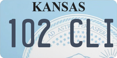 KS license plate 102CLI