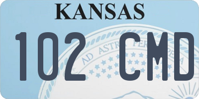 KS license plate 102CMD