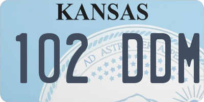 KS license plate 102DDM