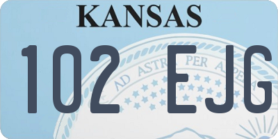 KS license plate 102EJG