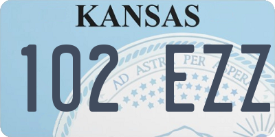 KS license plate 102EZZ