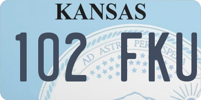 KS license plate 102FKU